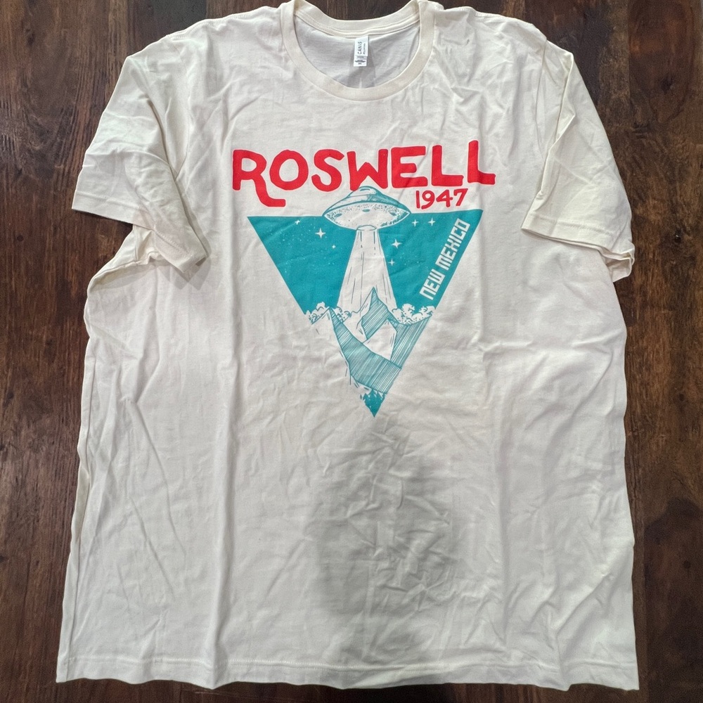 Bella Canvas Cream Roswell Graphic Tee